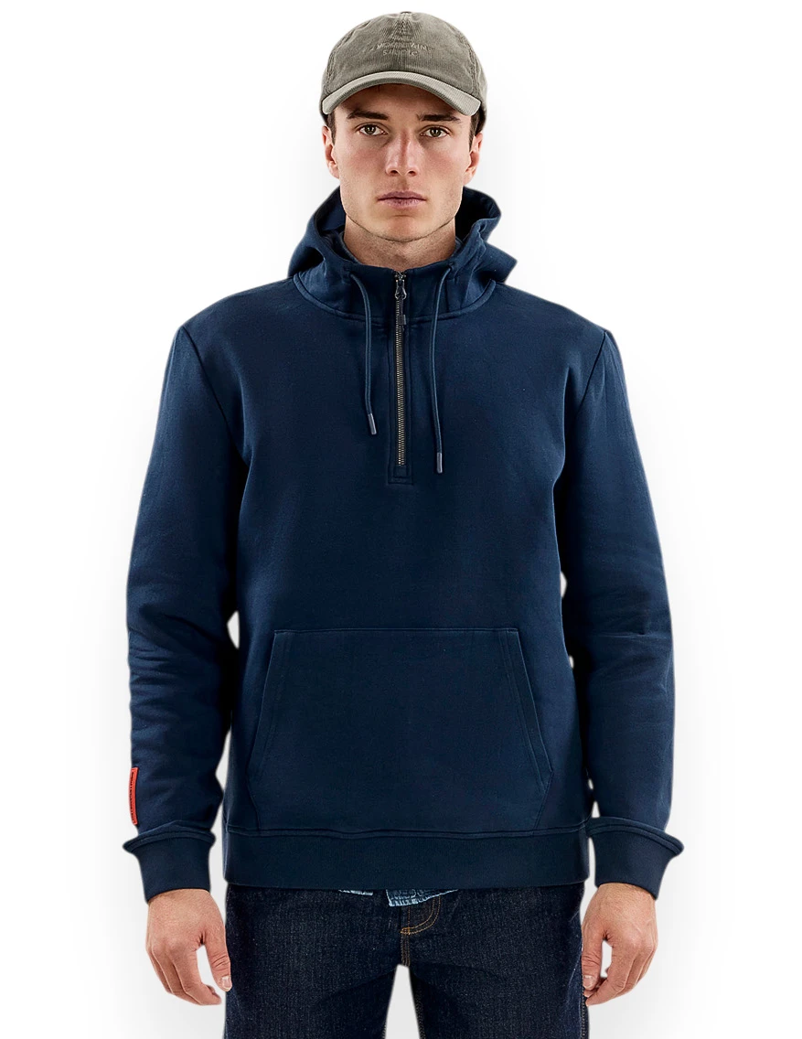 Cotton Tech Hood Half Zip