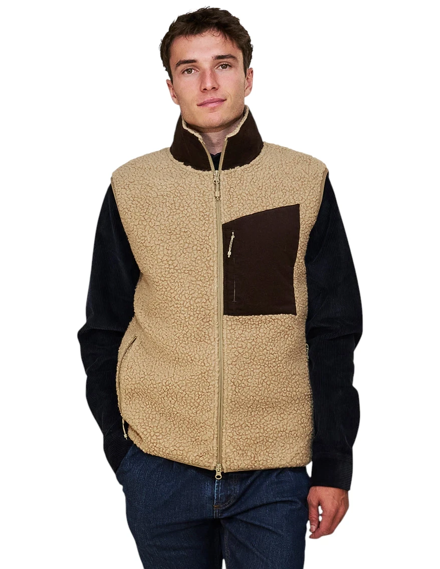 Soft Wool Pile Cord Vest