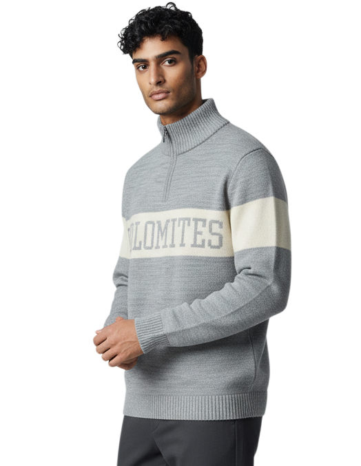 Knitted Sweater Half Zip Dolomites