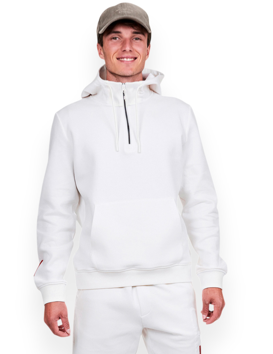 Cotton Tech Hood Half Zip