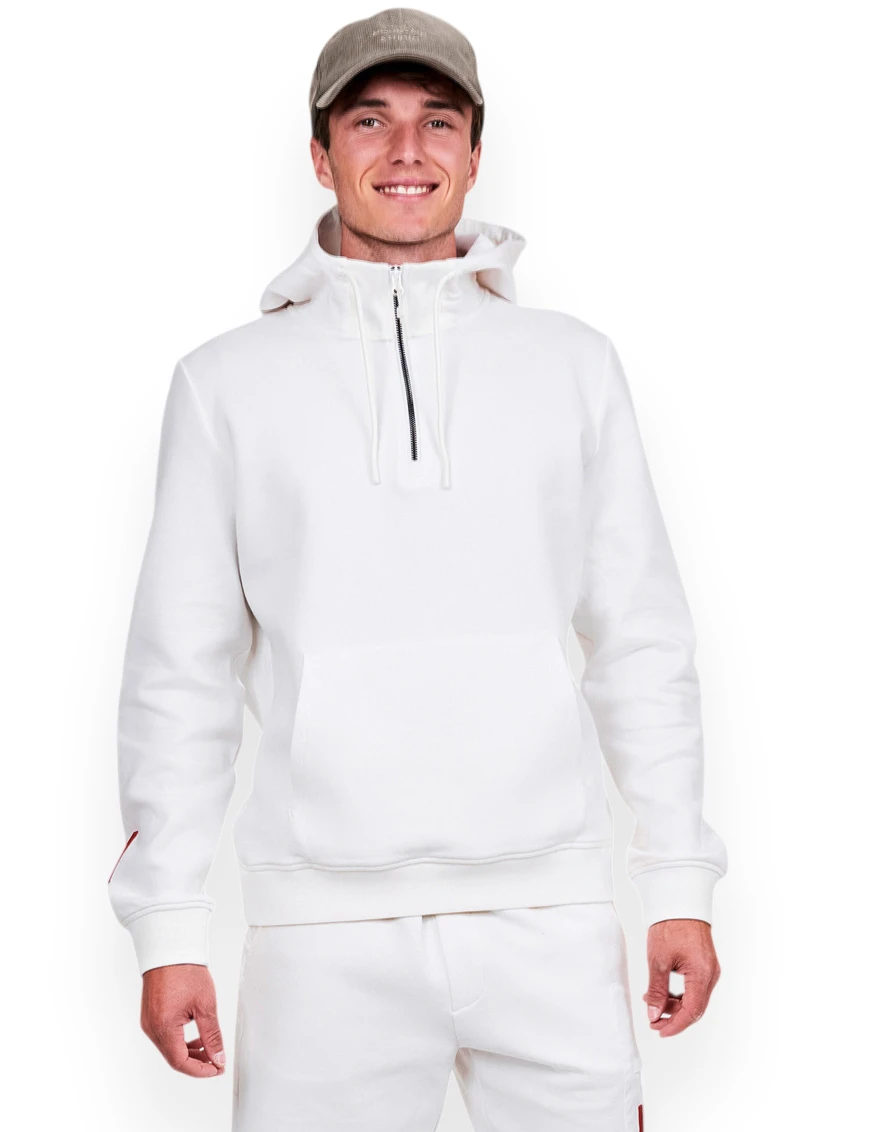 Cotton Tech Hood Half Zip