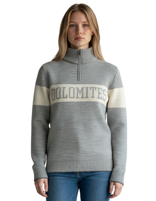 Knitted Sweater Half Zip Dolomites