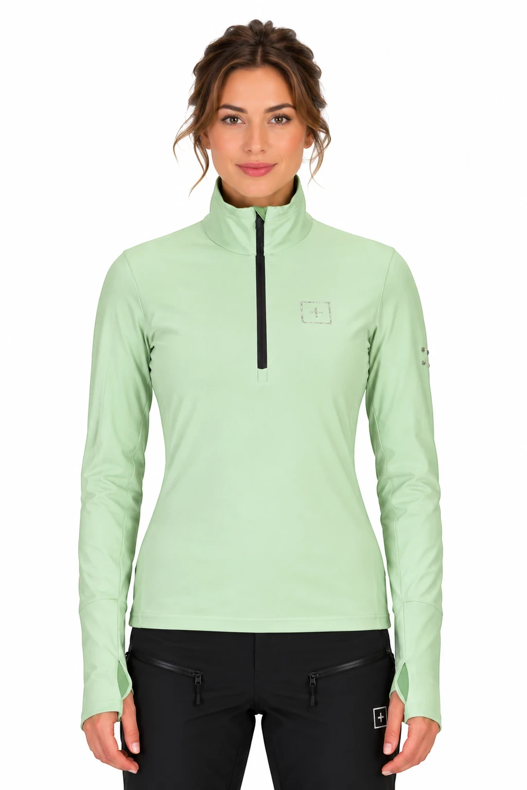 631 - Turtleneck Half Zip Swarovski