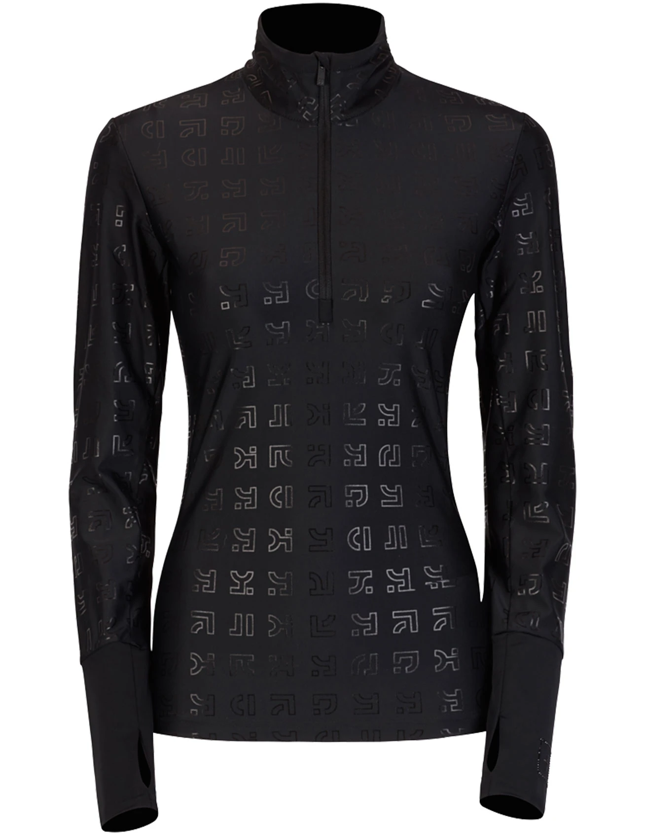 631 - Printed Turtleneck w/ Half Zip W