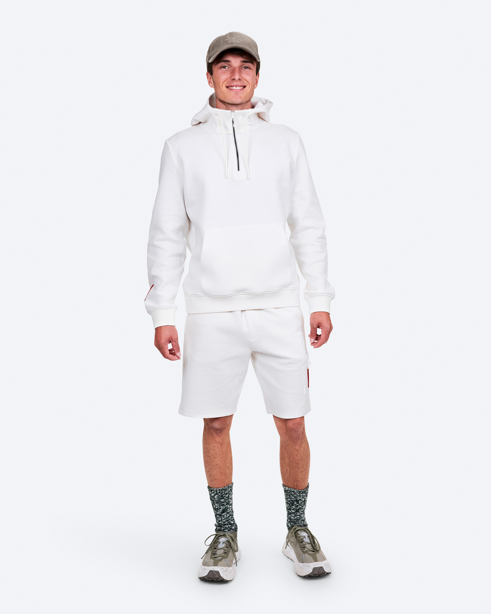 Cotton Tech Hood Half Zip