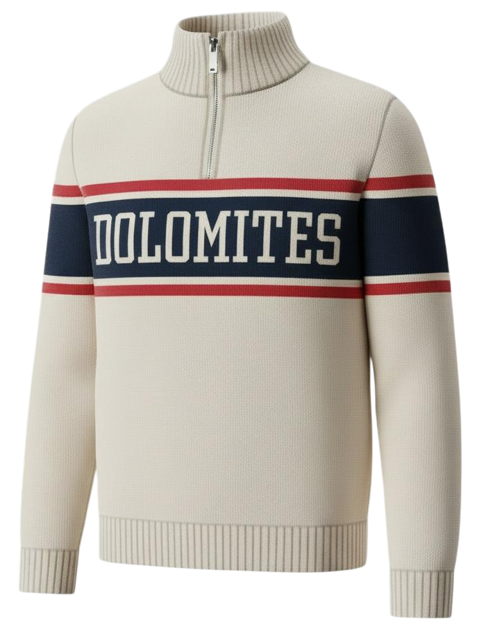 Knitted Sweater Half Zip Dolomites