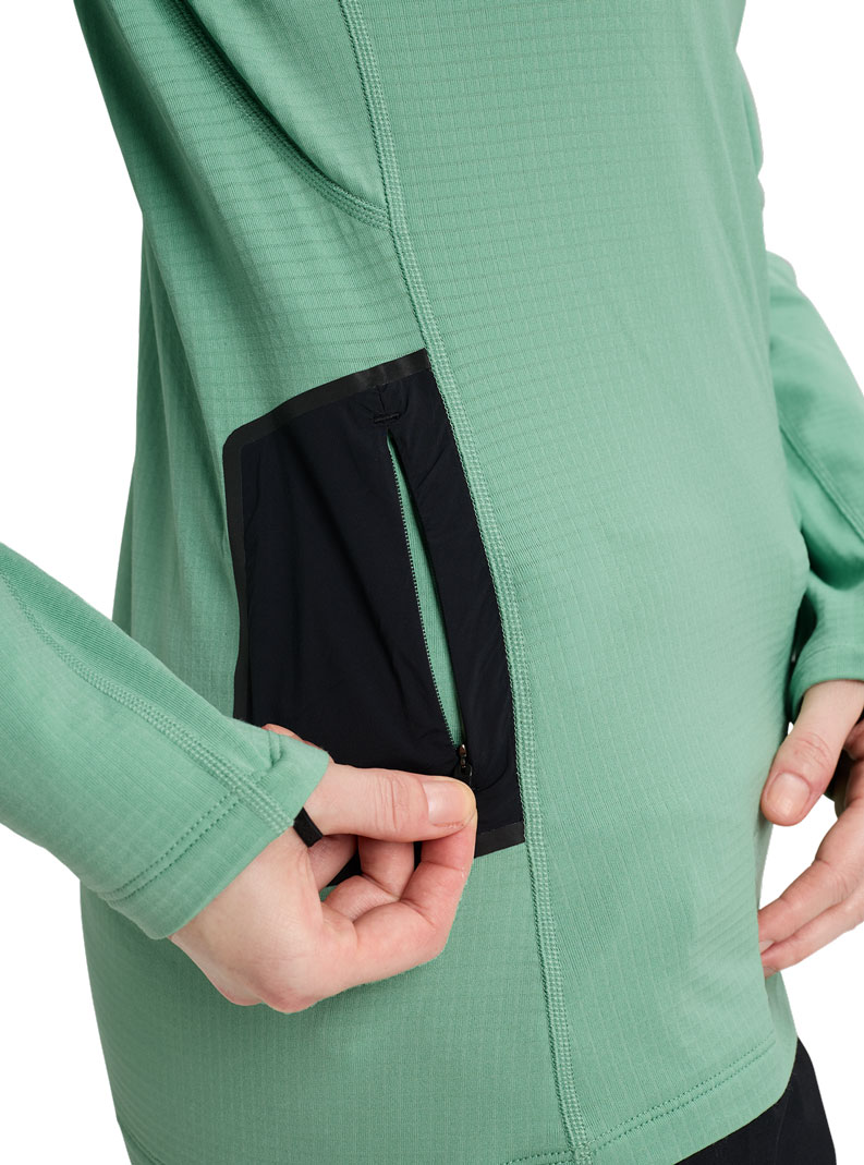 ak Helium Grid Fleece Quater-Zip W