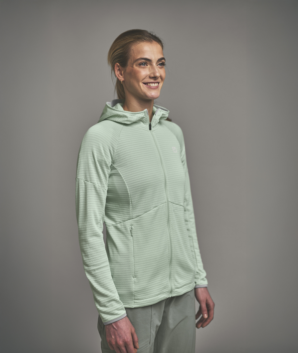 Fleece Light Grid Hoody W