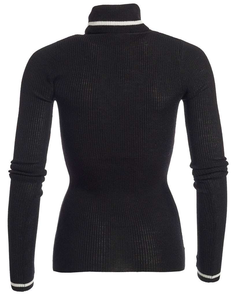 トップス PPFM layered knit black Power smooth knit zipup hoody｜スリードッツ オフィシャル